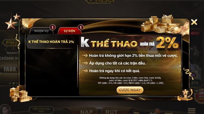 Các điều khoản khuyến mãi trong chính sách XIN88